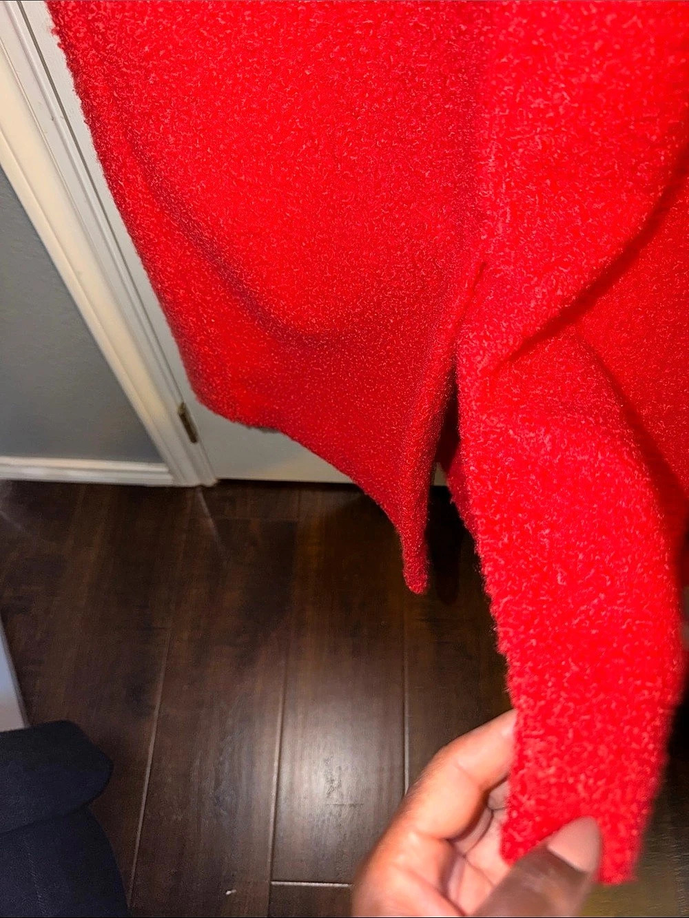 Lauren Conrad Red Orange Teddy Sherpa Coat Jacket Size Medium - Picture 9 of 12